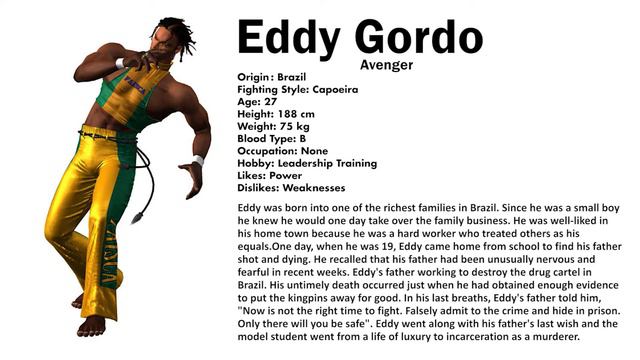 Tekken 3 - Eddy Gordo (Profile)