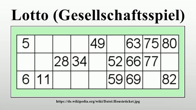 Lotto (Gesellschaftsspiel)