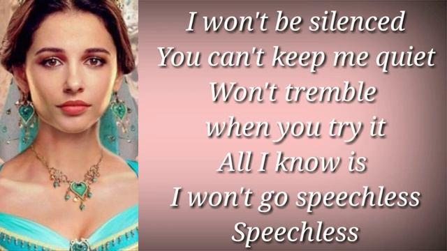 Speechless - Naomi Scott (Lyrics) (Ost. Aladdin 2019)