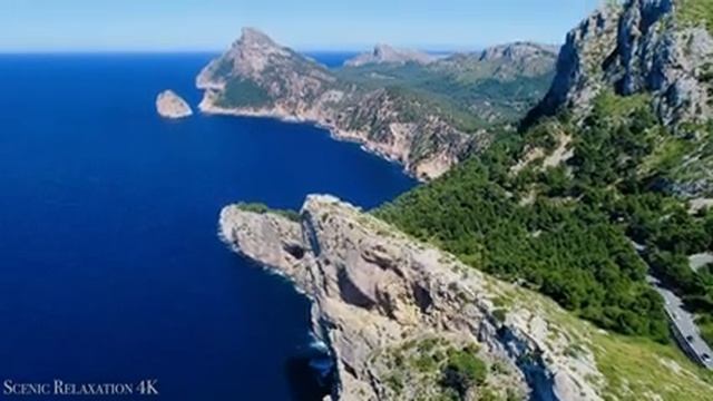 FLYING OVER SPAIN (4K Video UHD) - Calming Piano Music With Beautiful Nature Video For Relaxation