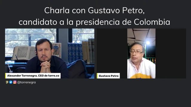Alexander Torrenegra entrevista al candidato Gustavo Petro