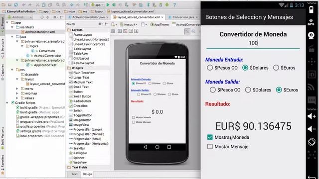 TUTORIA No.8 - DESARROLLO PARA ANDROID (RadioButton, CheckBox y AlerDialog) Parte 1