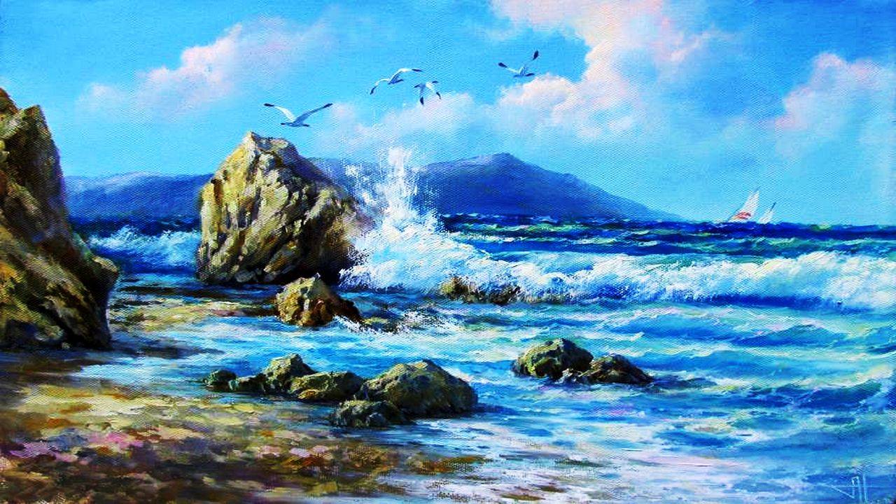 Морские пейзажи художника Натальи Токарь