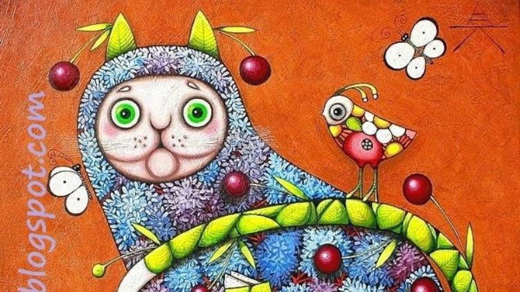 Забавные коты глазами художников - Художник Алена Крутоголова