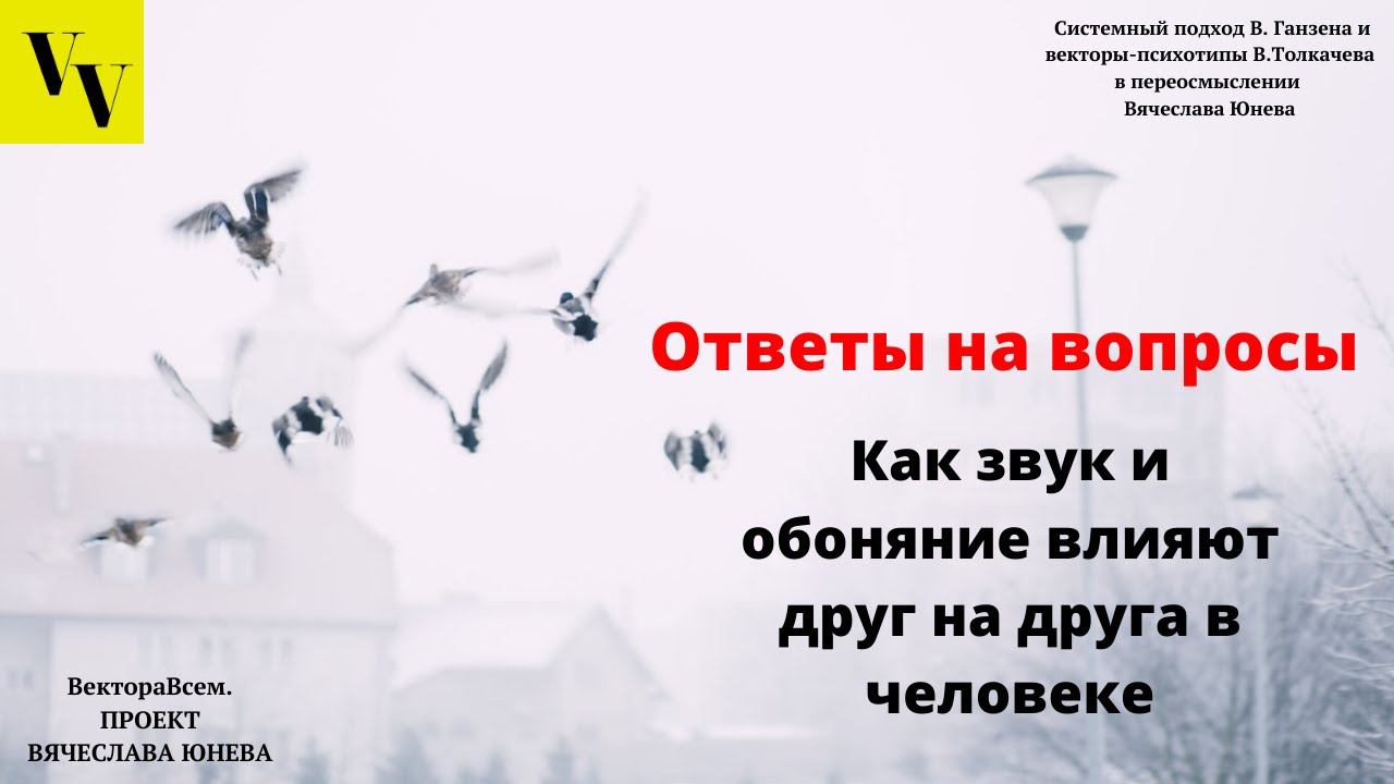 Как звук и обоняние влияют друг на друга в человеке. ВектораВсем. Проект Вячеслава Юнева