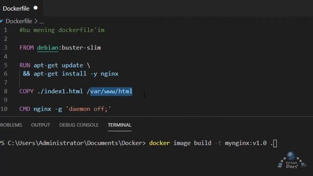 Dockerfile yordamida docker image quramiz! (3-dars)