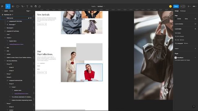 Landing Page Design in Figma  Fashion Ecommerce  Figma design