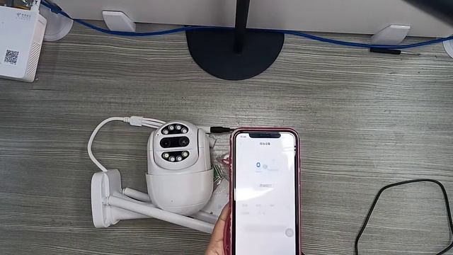 IP камера с Wi Fi, PTZ, 2 объектива, 3 Мп, 4 кратный зум. Подключение к YCC365 Plus