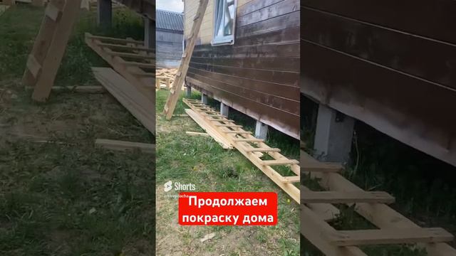 Закупили краску, продолжаем покраску стен #стройка #каркасныйдом