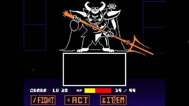 Genocide Asgore Remake CLASSIC MODE 20LV 7 HEALS COMPLETE