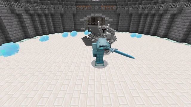 Ice Warrior vs Mowzie's Mobs! Minecraft mob battle!