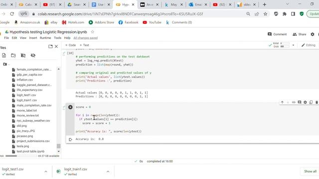 Check accuracy of two lists using Python