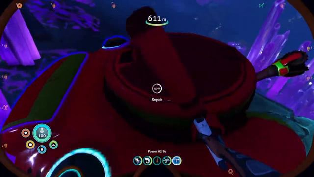 The first encounter with a shadow leviathan and the luckiest fight (Subnautica Below Zero)