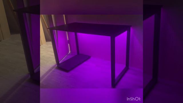 Компьютерный стол лофт с подсветкой RGB