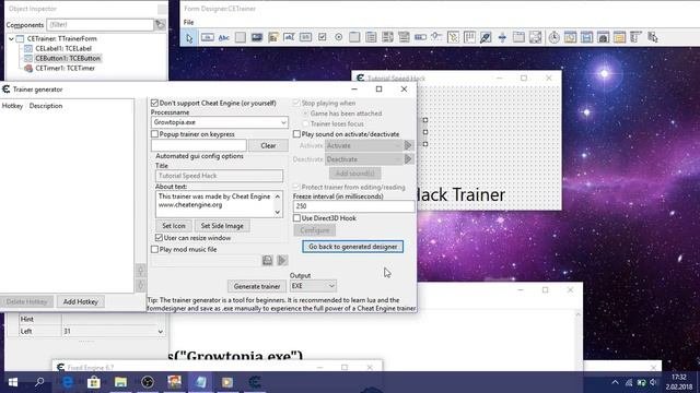 Make a Speed Hack Trainer Cheat Engine Tutorial 2 Growtopia