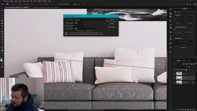 ACCURATELY size your wall art mockups in PHOTOSHOP using the analysis tool