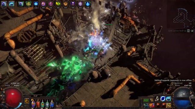 PoE Shadow Icicle Mine Saboteur Easy and Fast Build