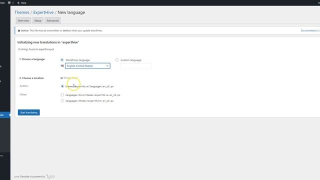 Translating ExpertHive | ExpertHive Docs