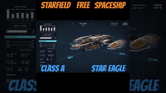 Best #Free Class A Starship in #Starfield #tips in all my #starfieldgameplay with this Spaceship