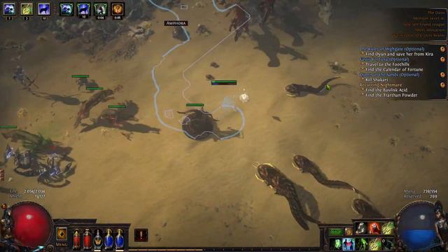 Path of Exile for 3.21 Starter : Toxic Rain Pathfinder ! testing.  Build - Act9