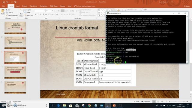 Cron Job Demonstration in Linux environment.