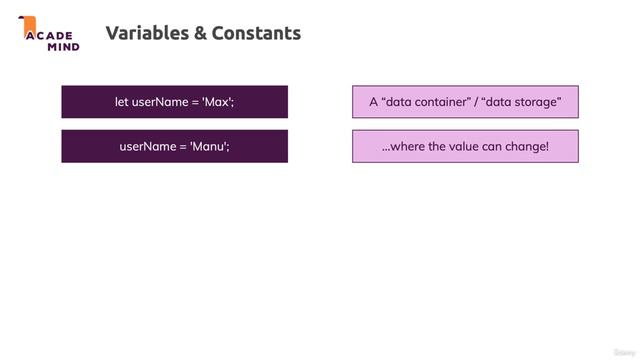 17 Introducing Variables & Constants