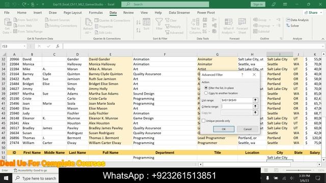 Exp19_Excel_Ch11_ML2_Game_Studio | Excel Chapter 11 Mid-level 2 - Game Studio_Mylab_Excel_Ch11