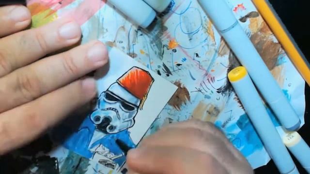Star Wars Stormtrooper At The Mai Kai Sketch Card By Robert Jimenez - Demo
