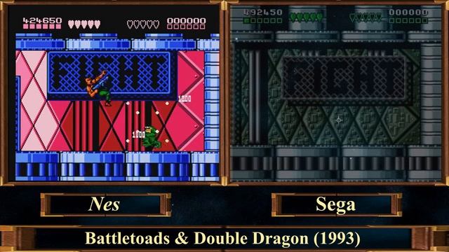 Battletoads & Double Dragon Nes против Sega! Сравнение .