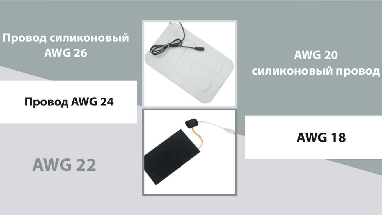 Силиконовые кабели AWG