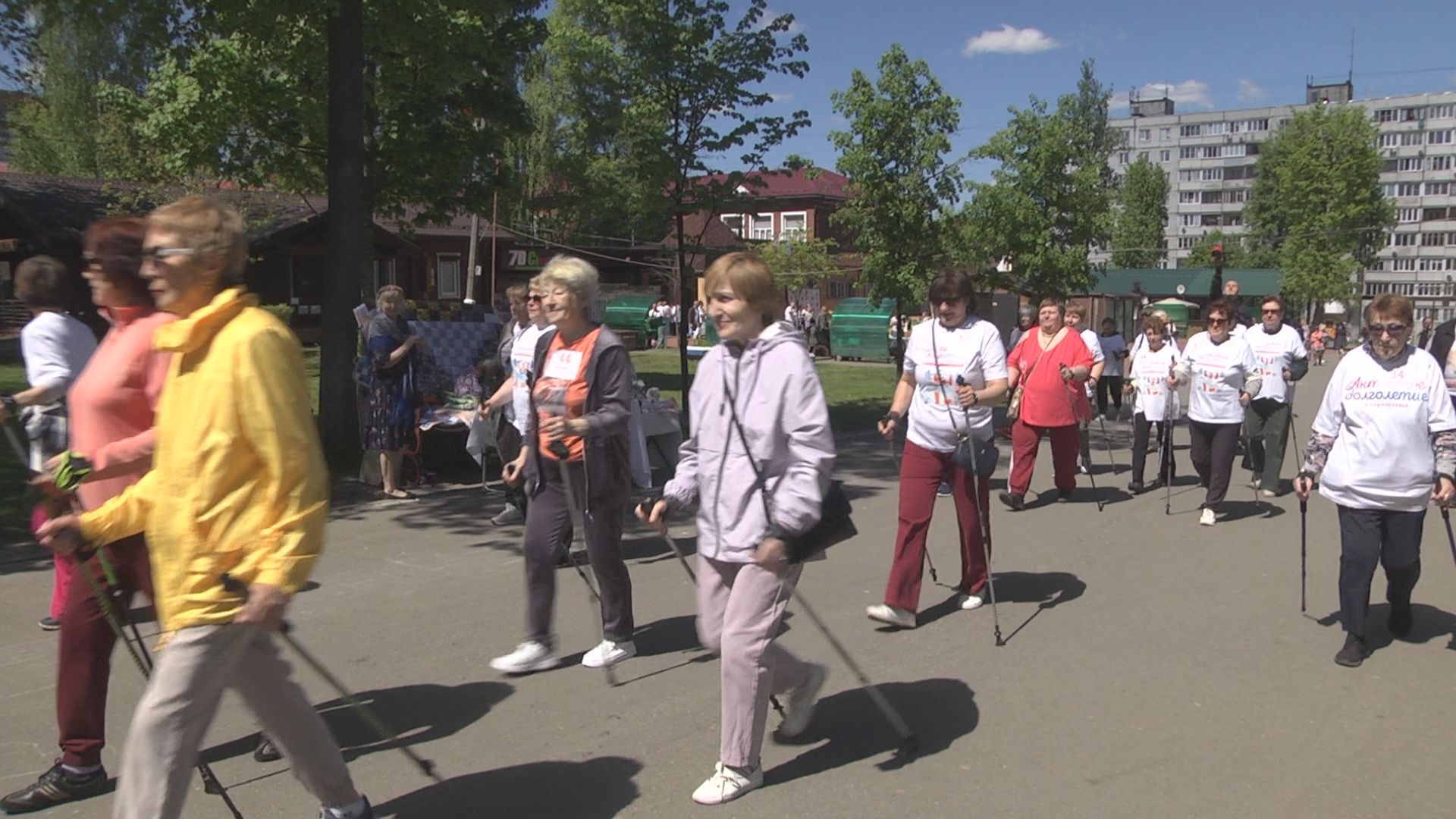 Фестиваль скандинавской ходьбы прошел в Павловском Посаде