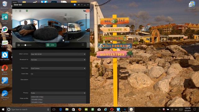 Gear 360 Live stream how to