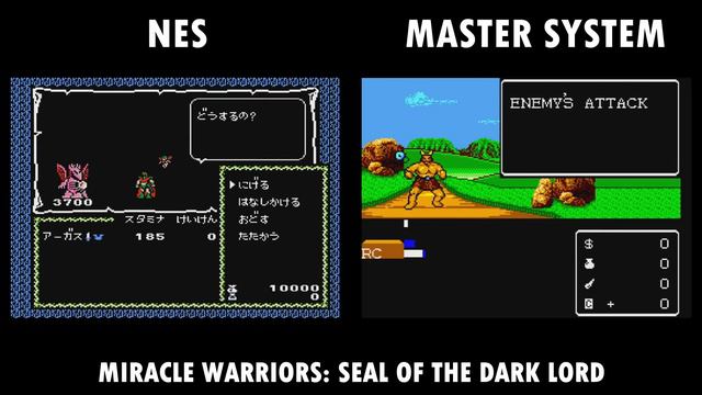 All NES Vs Master System Games Compared Side By Side
