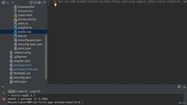 Angular Tutorial - 9 - A Basic Project Setup using Bootstrap for Styling