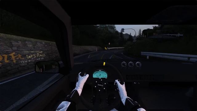 Volvo 740 on the streets of akina uphill and downhill