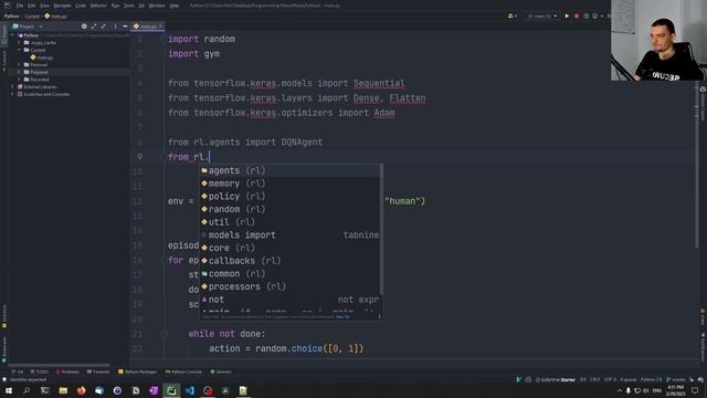 Deep Reinforcement Learning with OpenAI Gym in Python