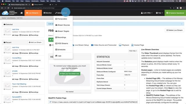 WebRTC to WebRTC With Wowza Streaming Cloud