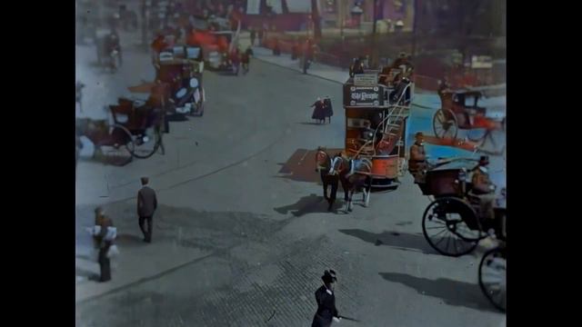 НЕМОЕ КИНО / ПЕРВЫЙ ТРАФИК В ЛОНДОНЕ ,ГАЙД ПАРК 1898 г