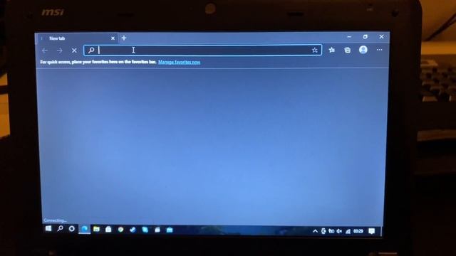 MSI Wind U100 netbook running Windows 10 20h2