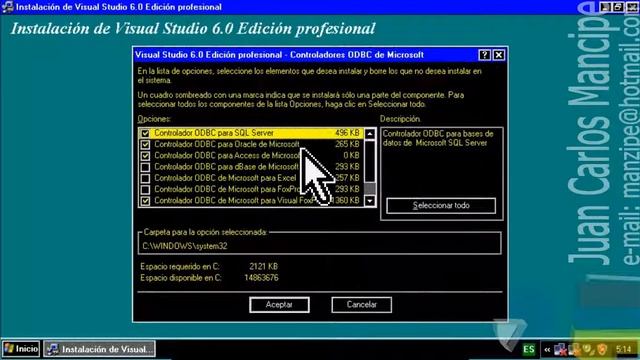 Instalacion de Visual Basic 6 Pro ESP de VisualStudio en Windows XP SP3