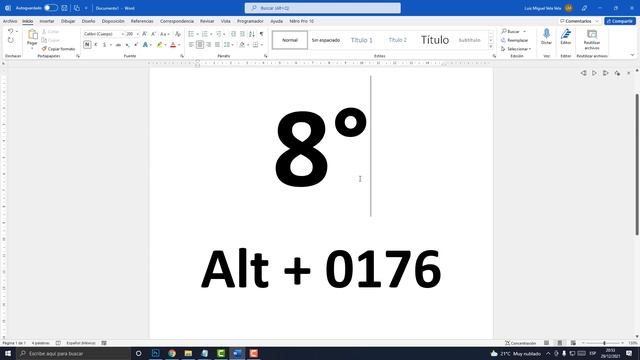 Como escribir el SIMBOLO de GRADOS en cualquier teclado "°"