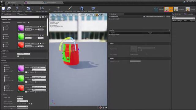 UE4 Drive Cloth Simulation with a proxy model