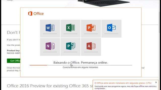 Download e Instalação do Microsoft Office 2016 Preview