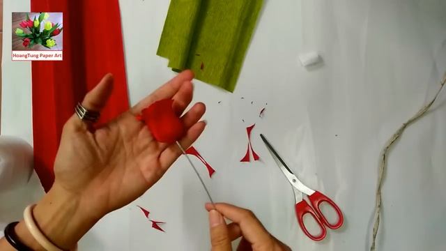 D.I.Y - How To Make Real Paper Flower - Roses  - Làm Hoa Hồng Bằng Giấy Nhún
