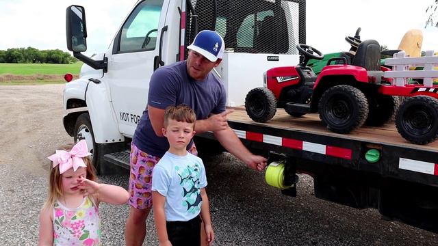 Playing in the dirt with tractors | Kids tractors digging dirt compilation | Tractors for kids