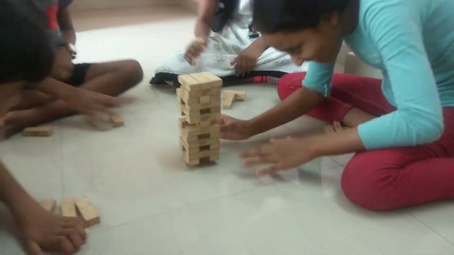 Jenga game with cousine #2PergectAngels #fungame #jenga