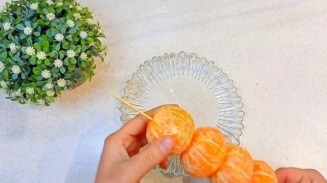 Десерт на новый год . Мандарины в снегу без выпечки.