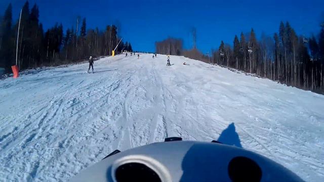 Буковель Декабрь 2015 14 трасса обратная съемка