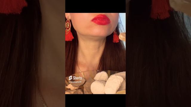 ASMR crunch of Pink Uzbek _ Розовая Узбекская #asmr #mukbang #crunchy #eatingsounds #relax #clay