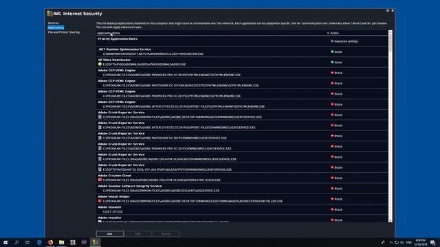 How to Allow a program through the firewall (AVG Internet Security)